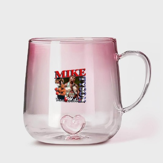 Discover Vintage Wash Mike Tyson Gradient Glass Mugs, Vintage Acid Wash