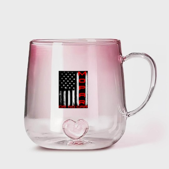 Discover Mopar or No Car Flag America Motor Car Sports Racing Gift Gradient Glass Mugs