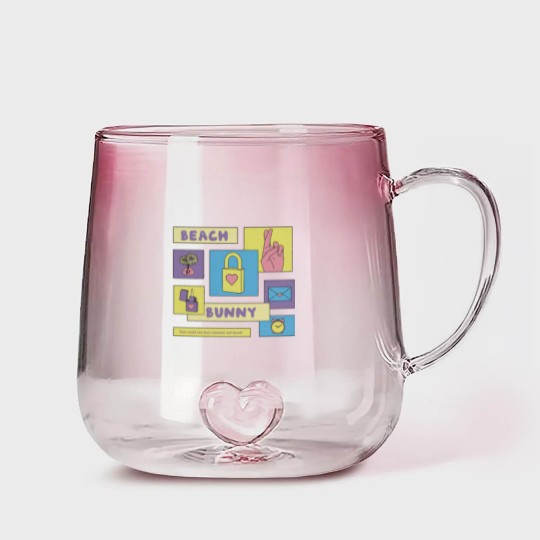 Discover beach bunny merch Gradient Glass Mugs