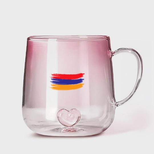 Discover Support Armenia Defend Armenian National Flag Gradient Glass Mugs