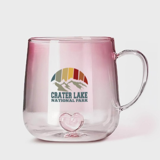 Discover crater lake Gradient Glass Mugs
