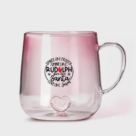 Discover Santa Gradient Glass Mugs, Love like Jesus, Dance like Frosty, Christmas Gradient Glass Mugs