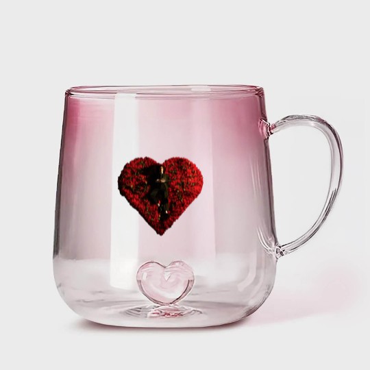Discover Conan Gray Graphic Vintage Gradient Glass Mugs, Conan Gray with Roses Heart Aesthetic 90's Gradient Glass Mugs
