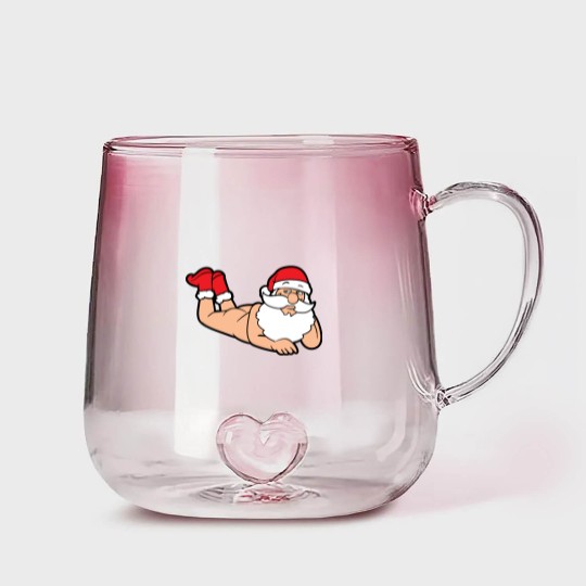 Discover Funny Sexy Santa Claus Xmas Merry Christmas Winter Gradient Glass Mugs