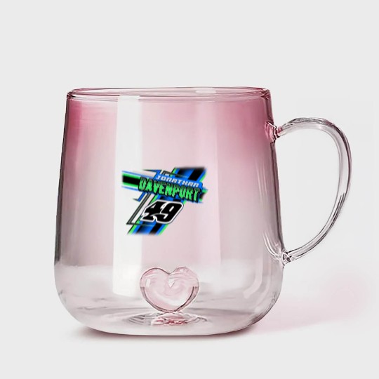 Discover Jonathan Davenport Late Model Dirt Track Blue Racing Graphic Gradient Glass Mugs
