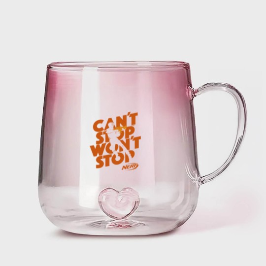 Discover Nerf Can'T Stop Won'T Stop Silhouette Gradient Glass Mugs