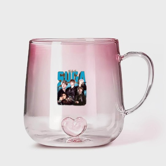 Discover BTS Suga Kpop Music Gradient Glass Mugs