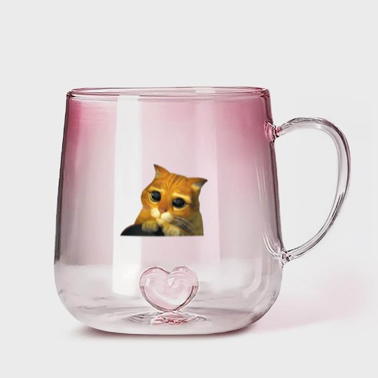 Discover Shrek Puss In Boots Cute Gradient Glass Mugs