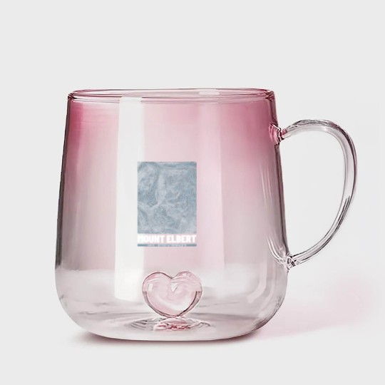 Discover Mount Elbert | Topographic Map (Grunge) Gradient Glass Mugs