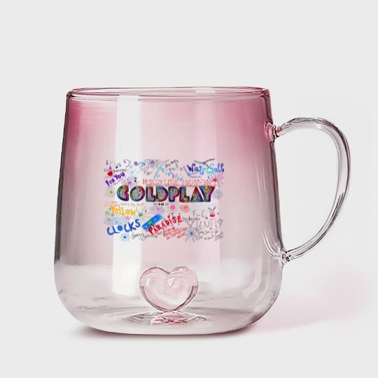 Discover Coldplay World Tour 2023 Gradient Glass Mugs, Vintage Coldplay Tour Gradient Glass Mugs