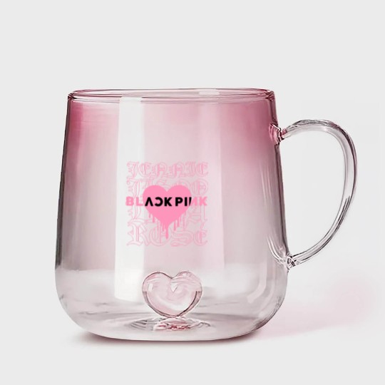 Discover Blackpink Gradient Glass Mugs, Born Pink Gradient Glass Mugs, Love On F.ire Blackpink