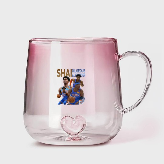 Discover Shai Gilgeous Alexander Vintage Gradient Glass Mugs, Durant Gradient Glass Mugs Vintage 90s 80s Bootleg Gradient Glass Mugs