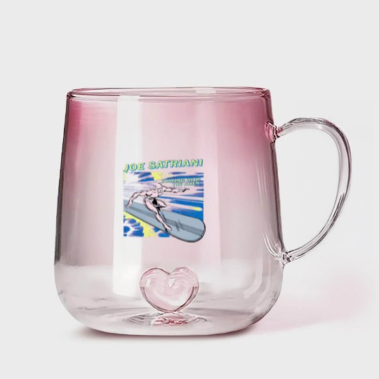 Discover joe satriani surfing with the alien red guitar god Gradient Glass Mugs