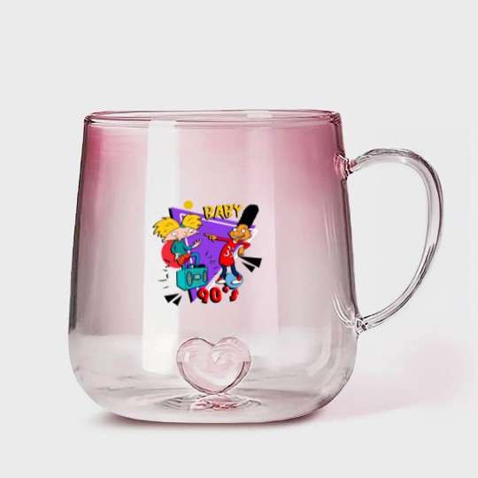 Discover Hey arnold! 90s Baby - Hey Arnold - Gradient Glass Mugs