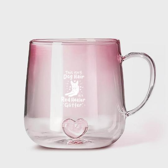 Discover Red Heeler Dog Gradient Glass Mugs