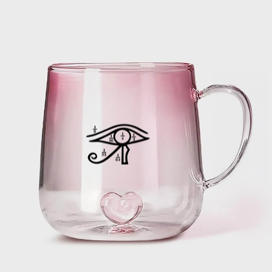 Discover Eye of Horus, Heqat, Fractional Numbers, Egypt Gradient Glass Mugs