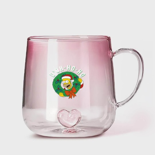 Discover The Simpsons Christmas Santa Homer D'Oh-Ho-Ho Alt Gradient Glass Mugs