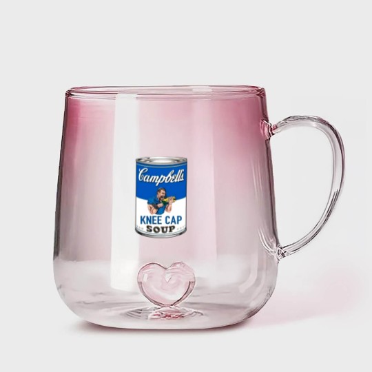 Discover Campbell's Kneecap Soup Graphic Gradient Glass Mugs, Dan Campbell's Kneecap Soup Graphic