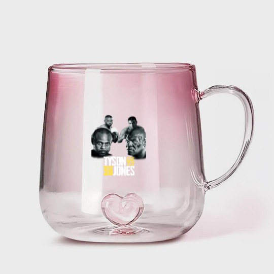 Discover Mike Tyson vs Roy Jones JR. Gradient Glass Mugs Boxing Legends Super Fight Men's Gradient Glass Mugs New