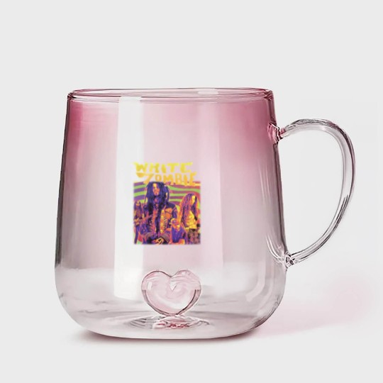 Discover Vintage Style White Zombie Band Gradient Glass Mugs