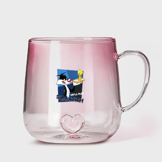 Discover Tweety Bird Gradient Glass Mugs Looney Tunes Sylvester Tweety Sandwich