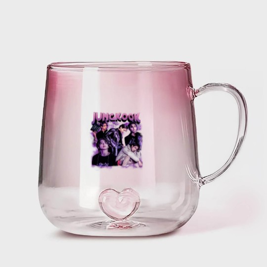 Discover Jungkook Gradient Glass Mugs, Jungkook Vintage Style Gradient Glass Mugs, Jungkook Vintage Unisex Gradient Glass Mugs