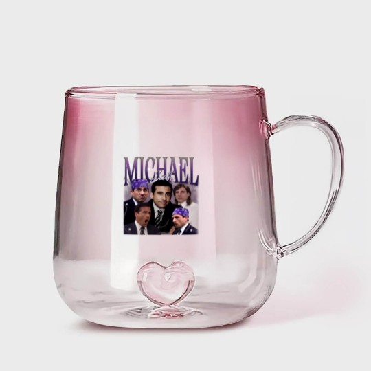 Discover Retro Michael Scott Gradient Glass Mugs, Limited Michael Scott Vintage Gradient Glass Mugs, Michael Scott Gift