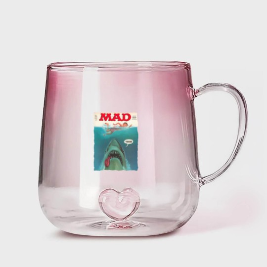 Discover Mad Magazine Jaws Cover Deep Sea Funny Super Cool Best Gift Top Gradient Glass Mugs Gradient Glass Mugs