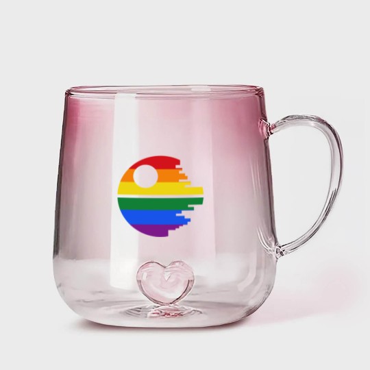 Discover Rainbow Death Star Gradient Glass Mugs