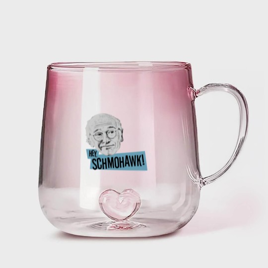 Discover Larry David Curb Your Enthusiasm "Schmohawk"funny Gradient Glass Mugs