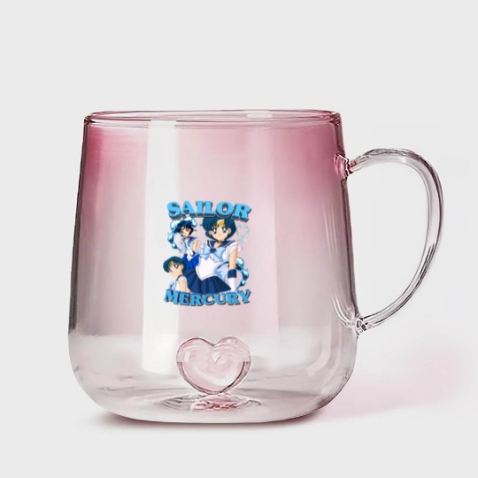 Discover Sailor Mercury Ami Mizuno Bootleg Gradient Glass Mugs