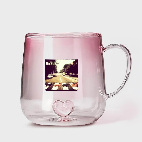Discover Doxie Dachshund Abbey Road Gradient Glass Mugs Gradient Glass Mugs