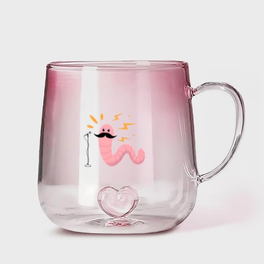 Discover Worm with a Mustache, Vanderpump Rules, Scandoval, Pump Rules, VPR, Sandoval Gradient Glass Mugs, Funny Gradient Glass Mugs