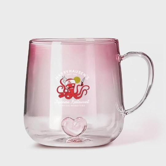 Discover Retro Octopus Chef Harryhausen's Japanese Restaurant Gradient Glass Mugs
