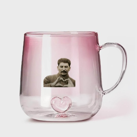 Discover Stalin Heart Hands Gradient Glass Mugs