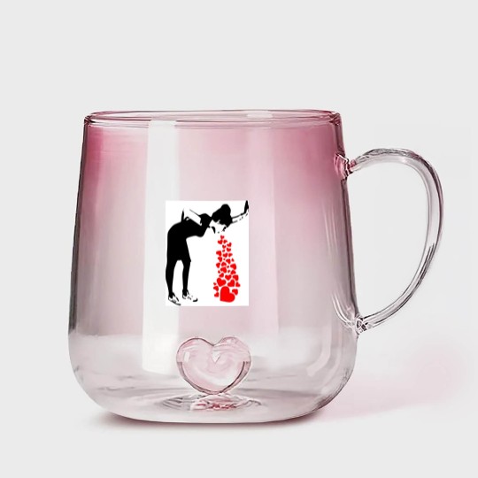Discover Lovesick Street Art By Banksy - Street Art Work Graffiti - Artwork Design For Women Men Kids Poste Gradient Glass Mugs