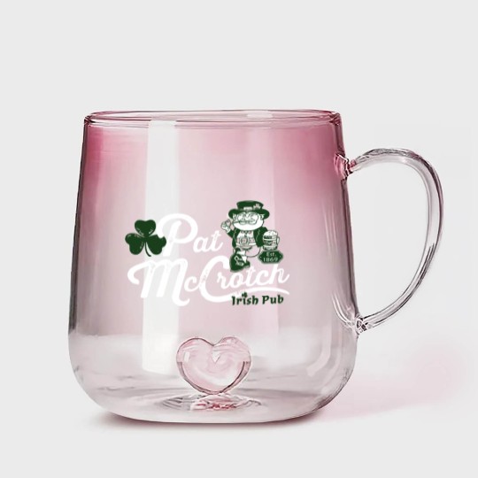 Discover Pats Mccrotch Irish Pub Leprechaun Funny St Patricks Day Gradient Glass Mugs