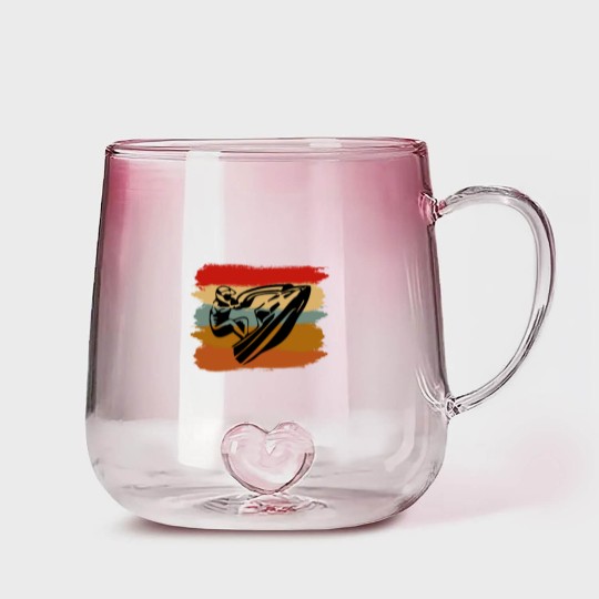 Discover Jetski Seadoo Retro Art Gift Gradient Glass Mugs