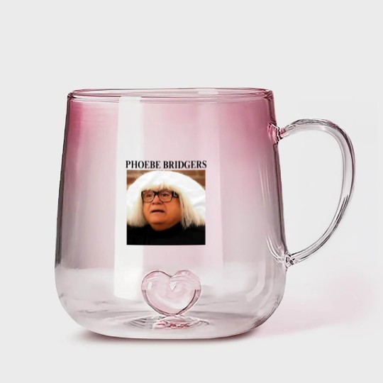 Discover Danny Devito Phoebe Bridgers Gradient Glass Mugs, Pheobe Bridgers Danny Devito Gradient Glass Mugs