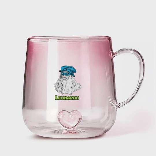 Discover Leonardo - Leonardo Da Vinci - Gradient Glass Mugs
