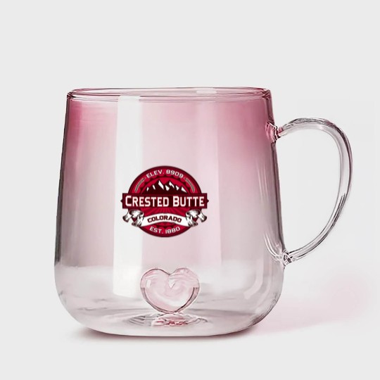 Discover Crested Butte Logo Gradient Glass Mugs