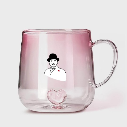 Discover Hercule Poirot Agatha Christie - Hercule Poirot - Gradient Glass Mugs