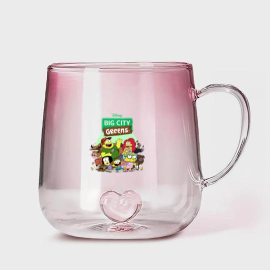 Discover Big City Greens Gradient Glass Mugs Big City Greens Family Gradient Glass Mugs Cricket Green Tilly Green Bill Green Gradient Glass Mugs