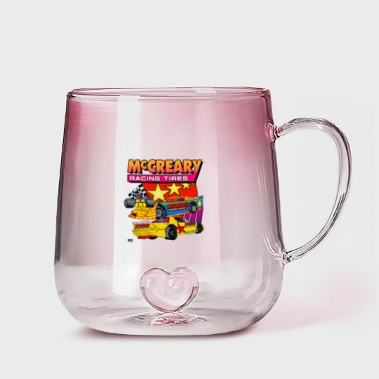 Discover Vintage 1990s McCreary Racing Tire Neon Gradient Glass Mugs