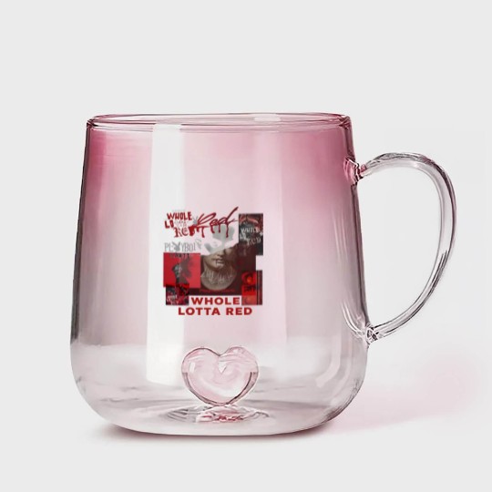 Discover Playboi Carti Whole Lotta Red Album 90s Rap Music Gradient Glass Mugs