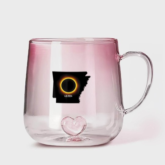 Discover arkansas solar eclipse 2024 t Gradient Glass Mugs
