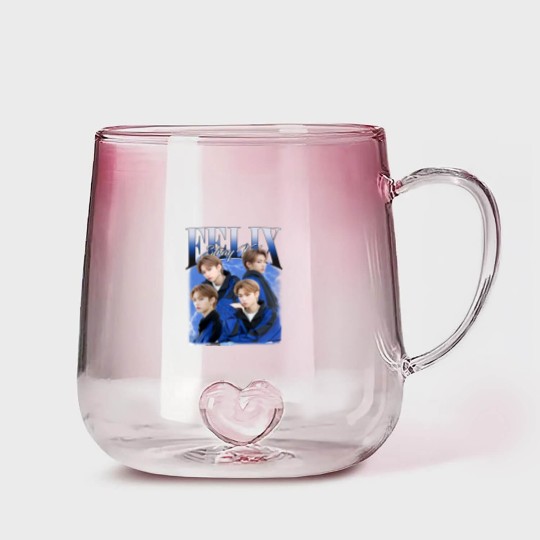 Discover Vintage Stray Kids Felix Lee Gradient Glass Mugs