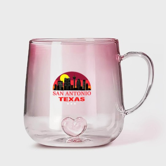 Discover Vintage San Antonio USA Souvenir Gradient Glass Mugs