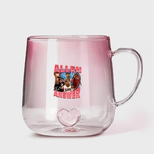Discover Allen Iverson Vintage Unisex Gradient Glass Mugs, Vintage Allen Iverson Gradient Glass Mugs