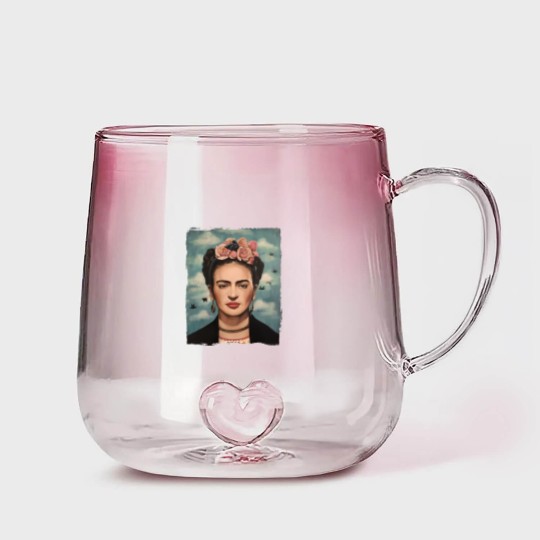 Discover frida khalo Gradient Glass Mugs